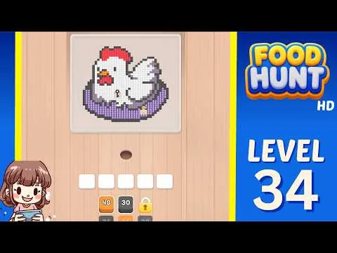 Food Hunt: Pixel Puzzle Level 34 walkthrough preview
